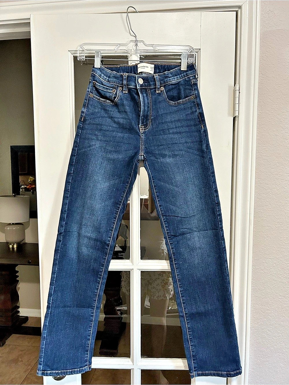 Abercrombie Kids Straight Boys 13/14 Long Blue Jeans Like New